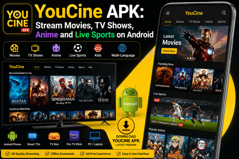 YouCine APK: Stream Movies, TV Shows, Anime and Live Sports on Android