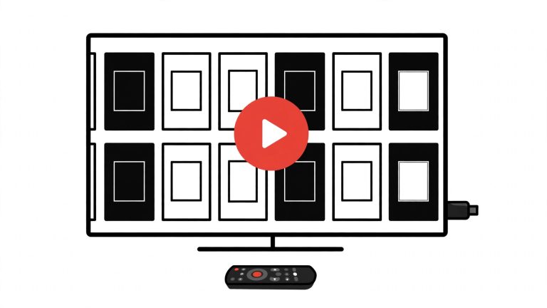 Vedu APK on Firestick — TV showing the app with a streaming stick and remote
